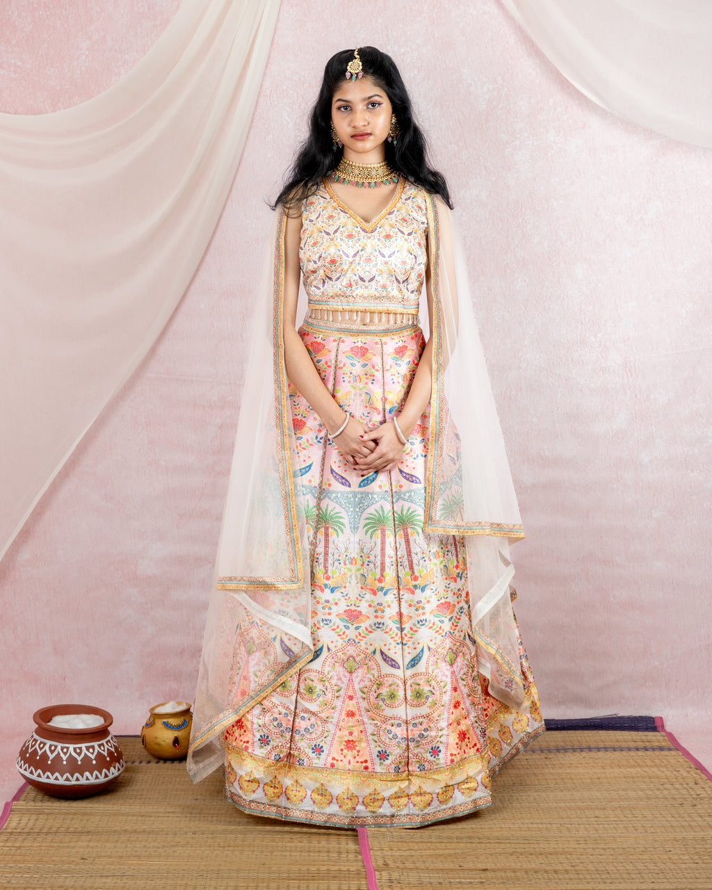 Pastel Paradise Garden Lehenga