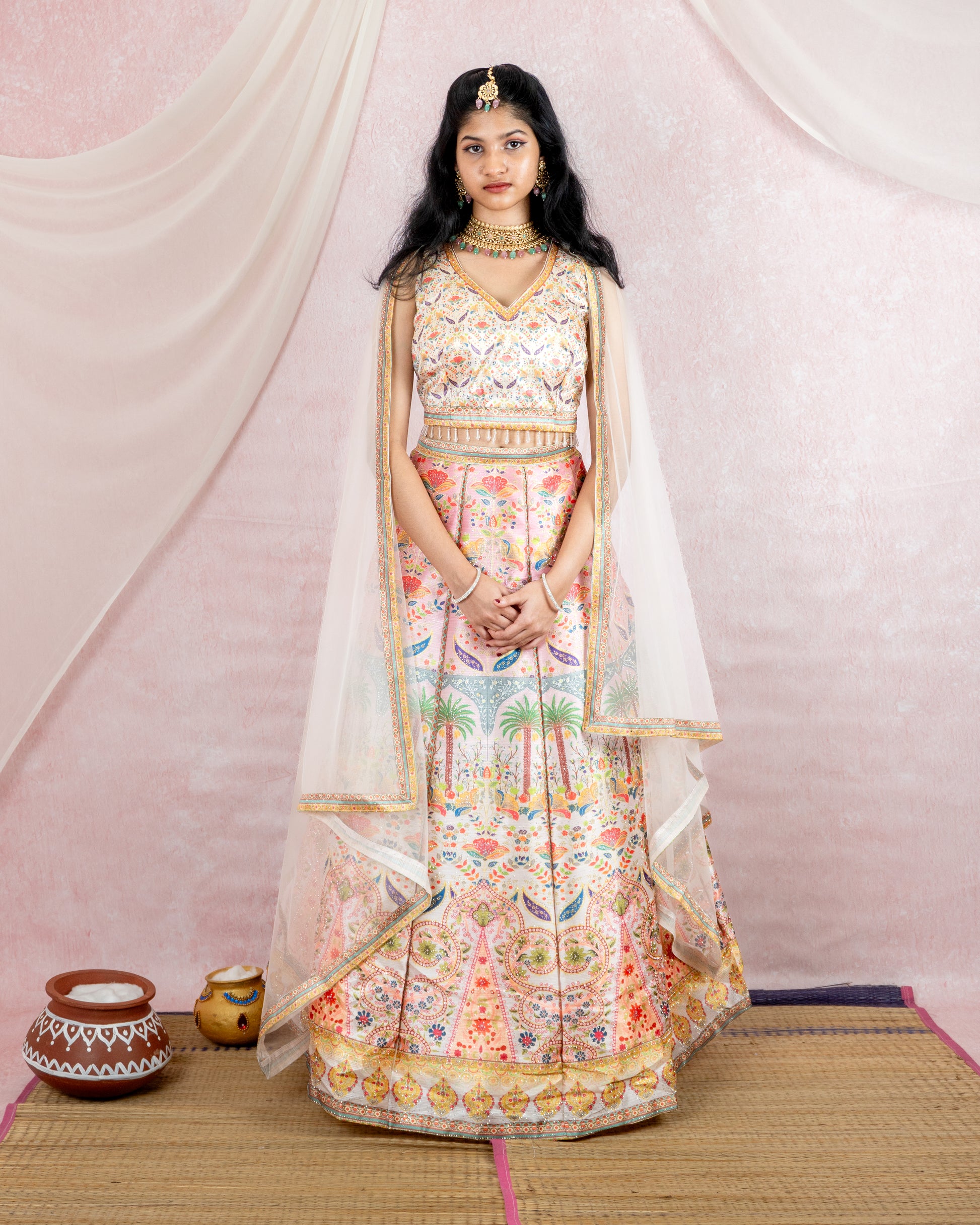 Pastel Paradise Garden Lehenga