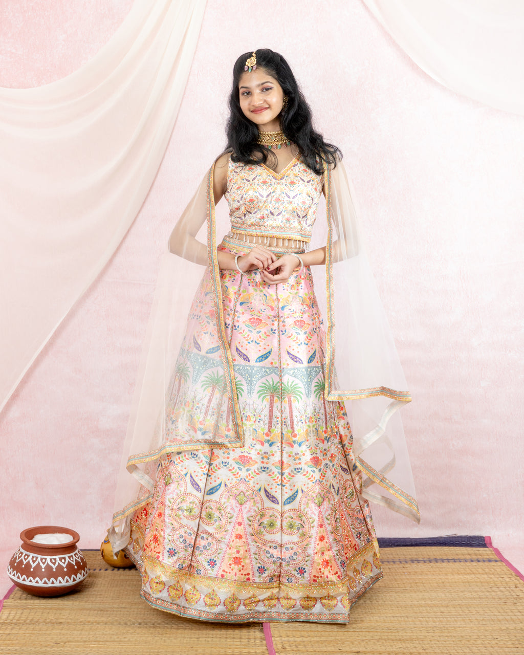 Pastel Paradise Garden Lehenga