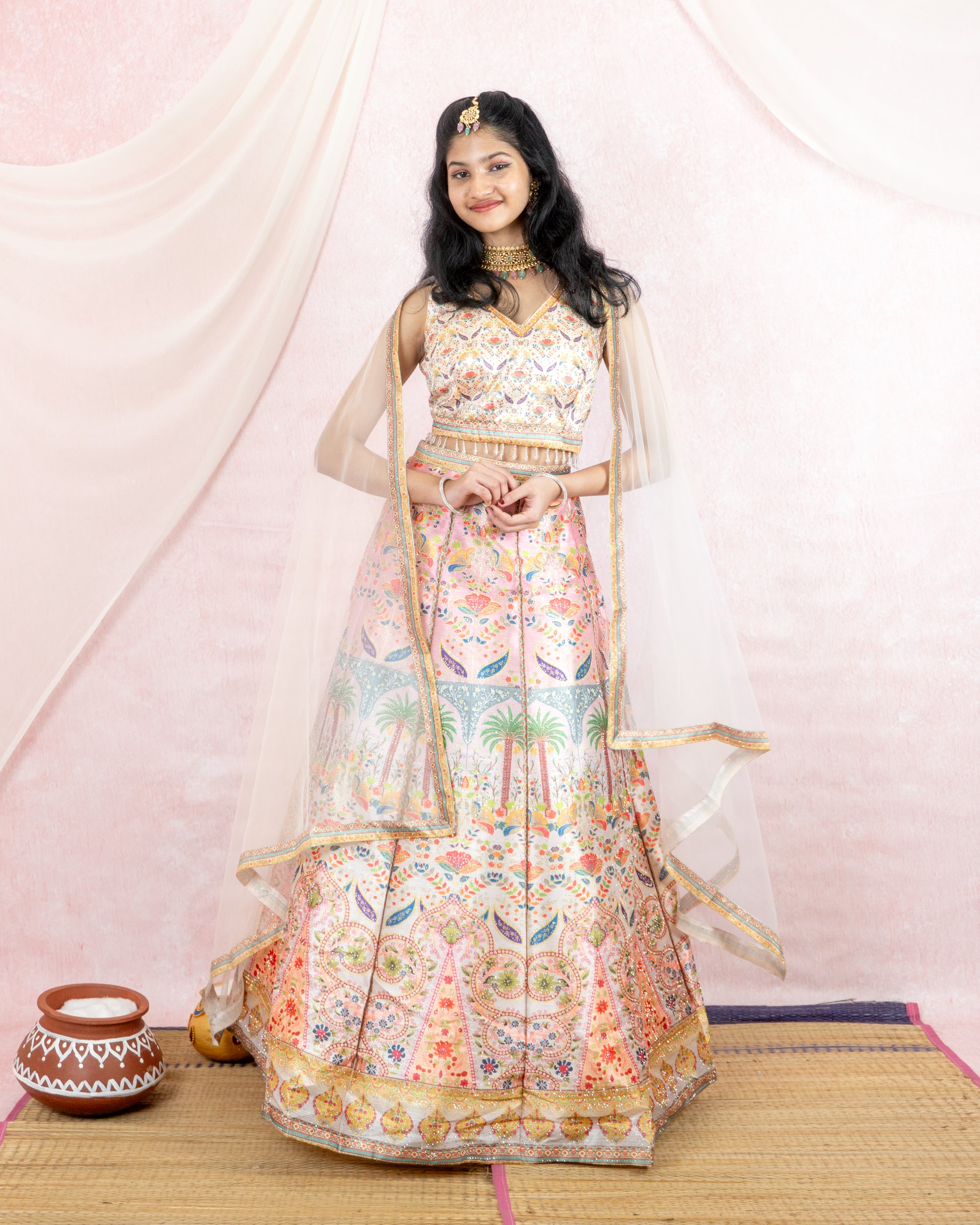 Pastel Paradise Garden Lehenga