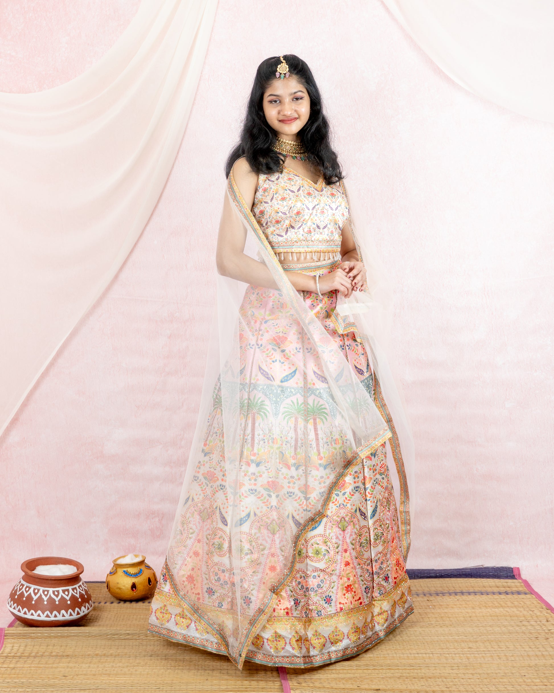 Pastel Paradise Garden Lehenga