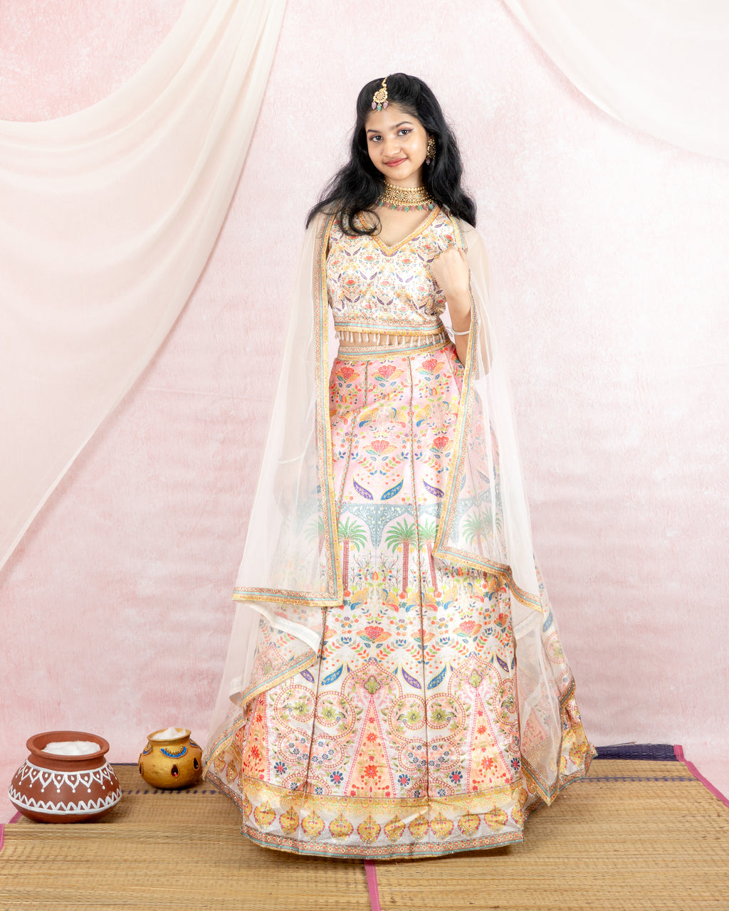 Pastel Paradise Garden Lehenga
