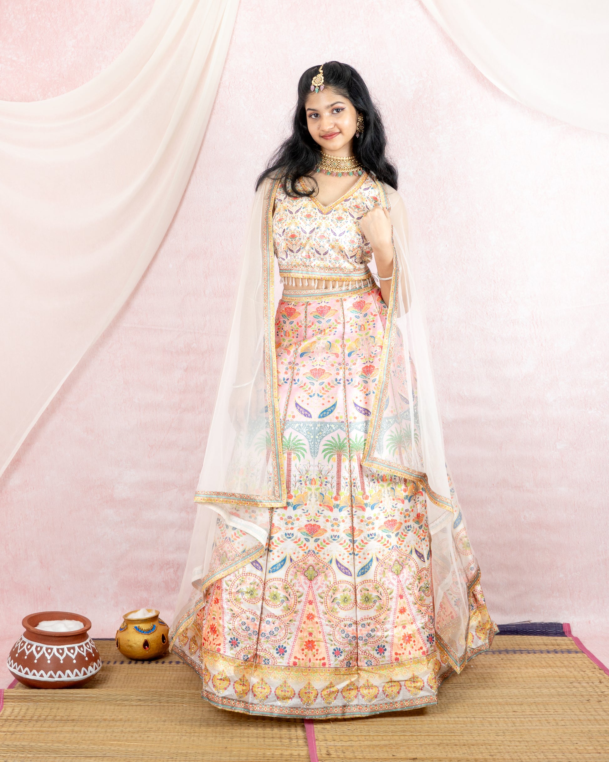 Pastel Paradise Garden Lehenga